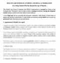 HEALTH CARE POWER OF ATTORNEY AND HIPAA AUTHORIZATION
