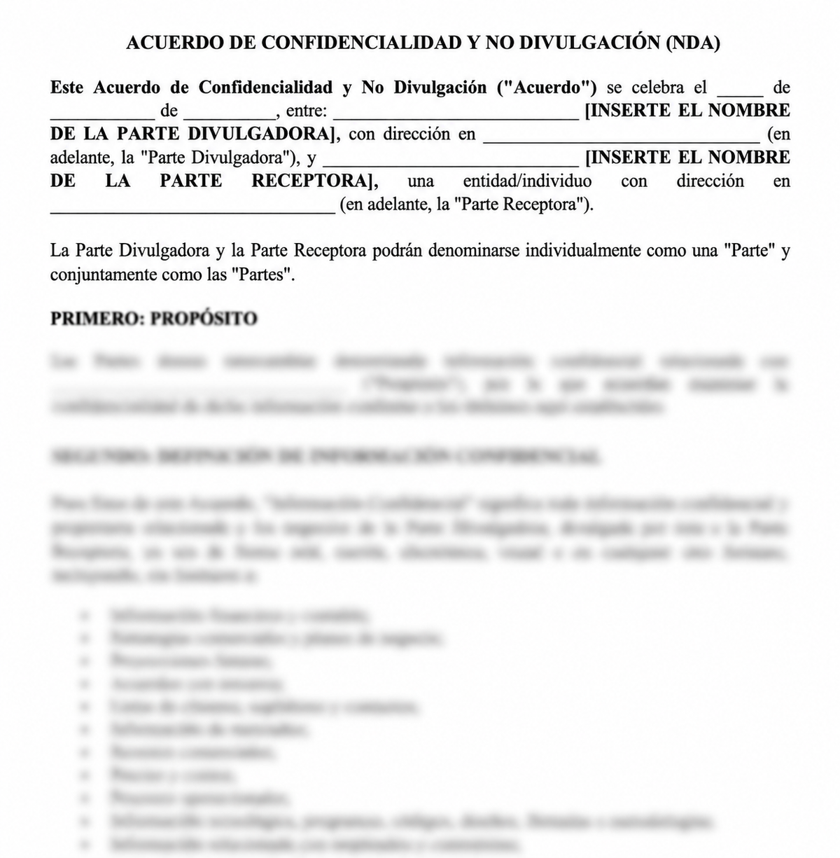 ACUERDO DE CONFIDENCIALIDAD Y NO DIVULGACIÓN