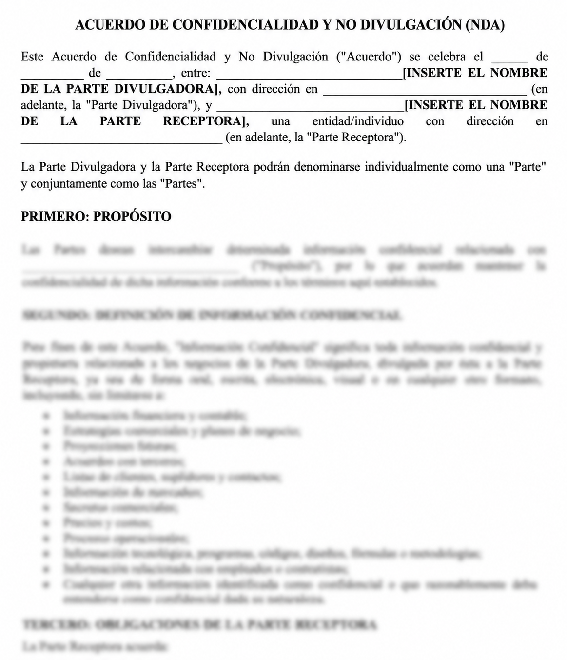 ACUERDO DE CONFIDENCIALIDAD Y NO DIVULGACIÓN