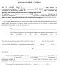 SPECIAL POWER OF ATTORNEY