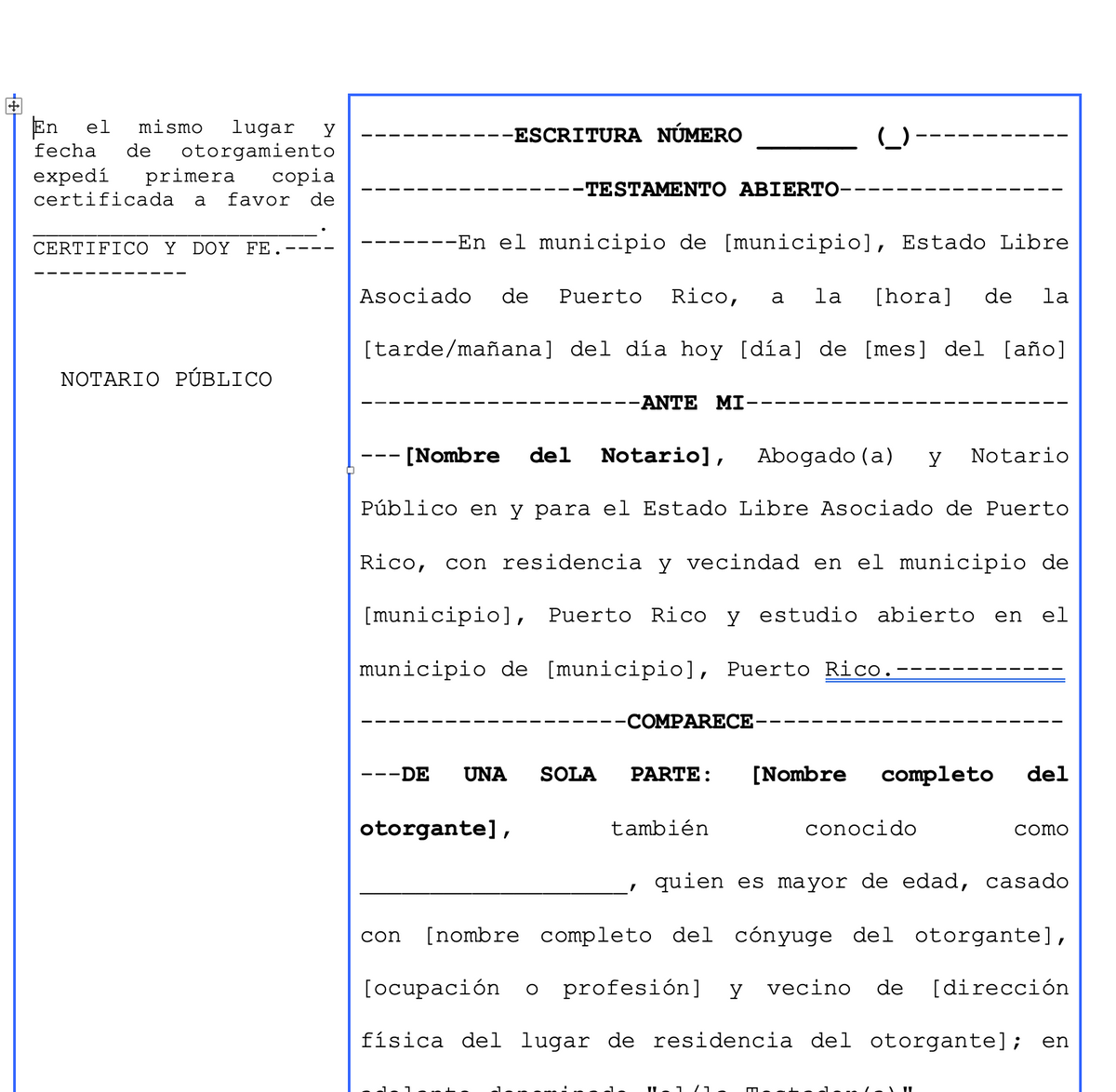 ESCRITURA SOBRE TESTAMENTO DE ABIERTO SIN TESTIGOS INSTRUMENTALES PARA TESTADOR CON HIJOS DE VARIOS MATRIMONIOS CON CLÁUSULA DE SUSTITUCIÓN