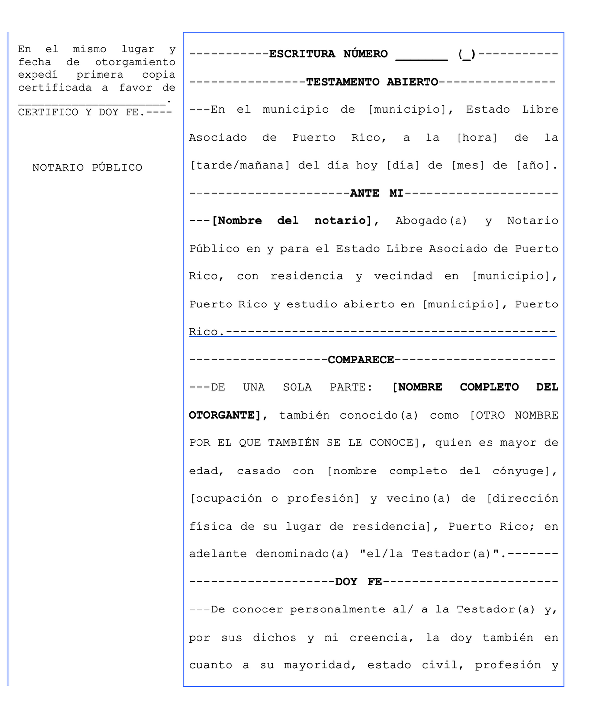 ESCRITURA SOBRE TESTAMENTO ABIERTO SIN TESTIGOS INSTRUMENTALES PARA TESTADOR CON HIJOS PROCREADOS EN UN SOLO MATRIMONIO, CON DESIGNACIÓN DE EJECUTOR UNIVERSAL Y CLÁUSULA DE SUSTITUCIÓN